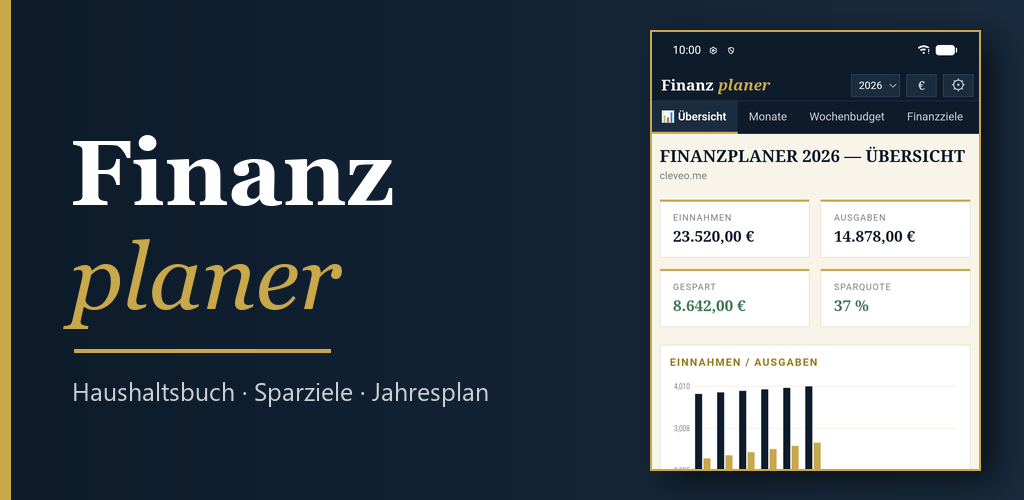 Finanzplaner im Browser: Haushaltsbuch, Sparziele und Jahresplan auf einen Blick
