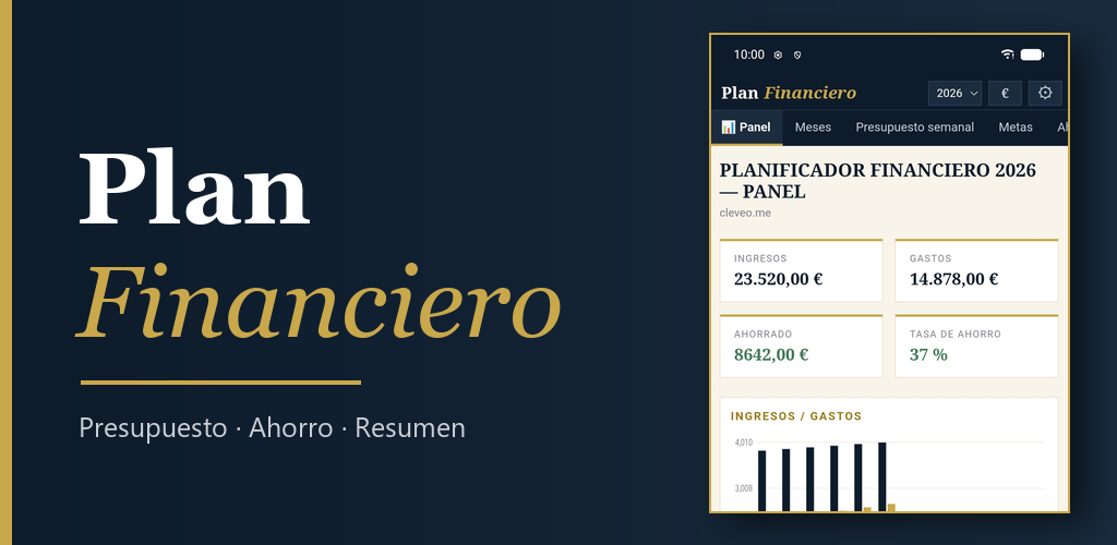 Plan Financiero en el navegador: presupuesto, metas de ahorro y plan anual de un vistazo