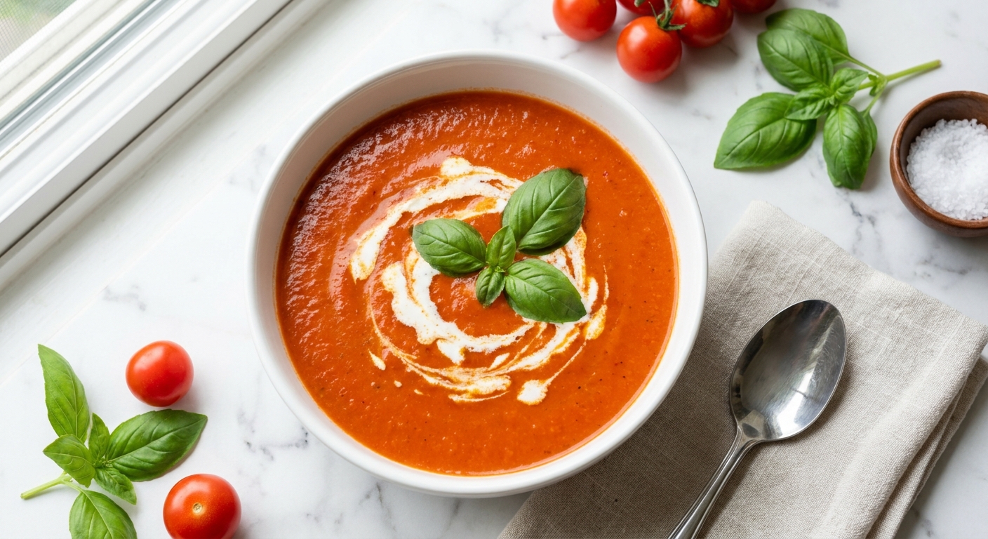 Sopa de tomate cremosa en el Thermomix TM6